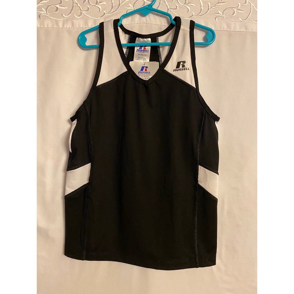 Russell Athletics Top Size S Racerback NWT Black/White